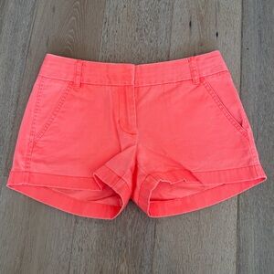 J. Crew Chino Shorts Coral Pink 0 XS